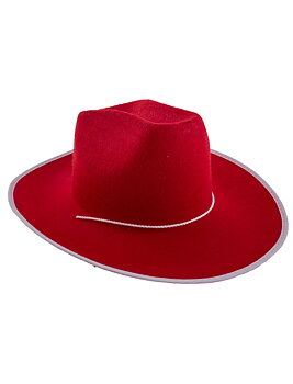 Rød cowboy hatt - Trilby