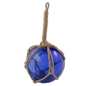 Garnkuler i blått glass, Ø 15 cm (3 stk)