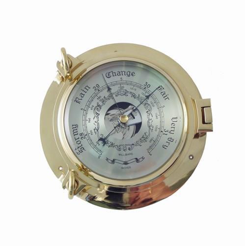 Barometer i messing, (14,5 cm)