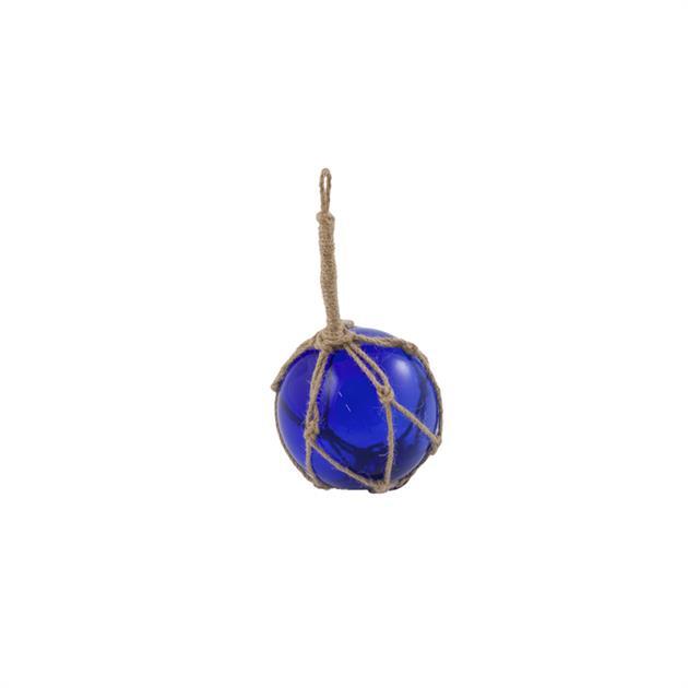 Garnkuler i blått glass, Ø 10 cm (6 stk)