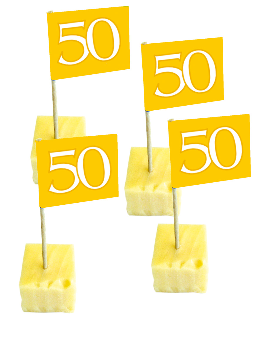 Cocktail flagg 50 år (50 stk)