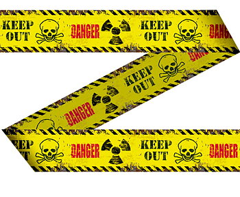 Avsperrningsteip KEEP OUT - DANGER,  15 m