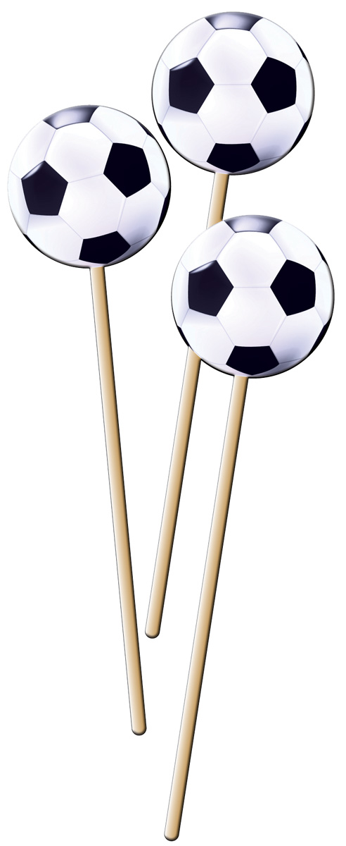 Dekoration Fotballpinner, 8 stk (20 cm)