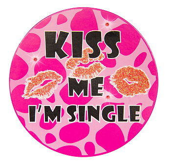 Kiss me I'm single - skilt med lys!