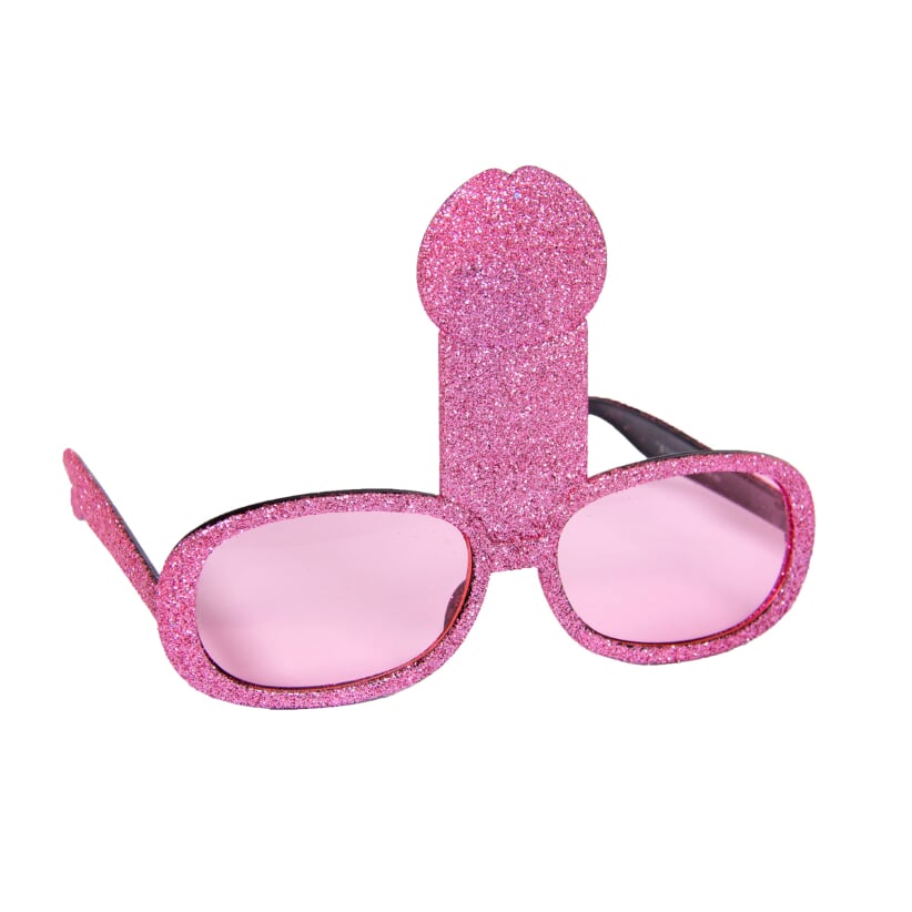 Glitrende Rosa Penisbriller