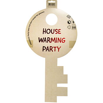 Housewarming party skilt 