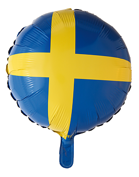 Folieballong Sverige (46 cm)