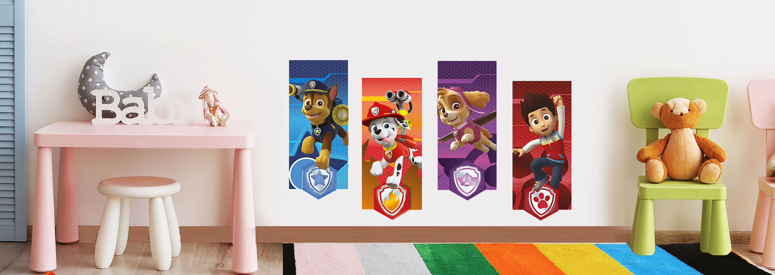 Wallsticker, Paw Patrol (Ryder og Chase)