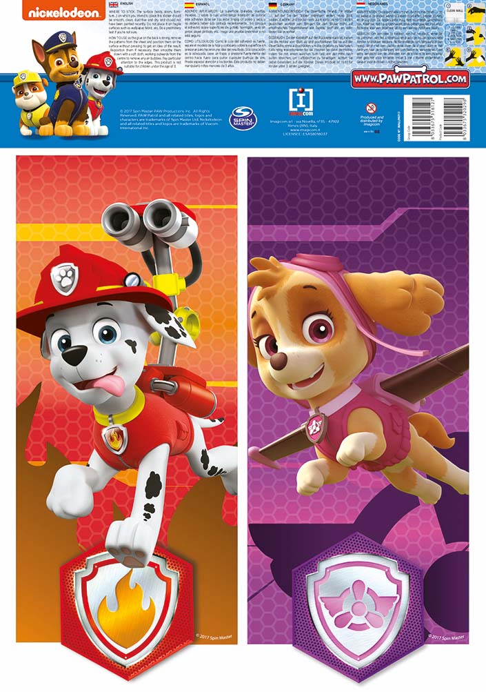 Wallsticker, Paw Patrol (Ryder og Chase) - 3