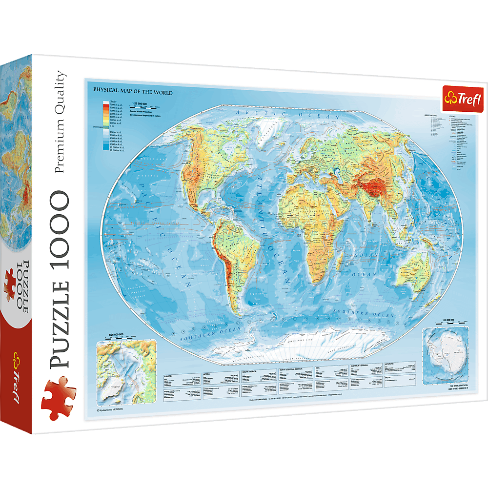 Trefl Pussel Map Of The World, 1000 Bitar