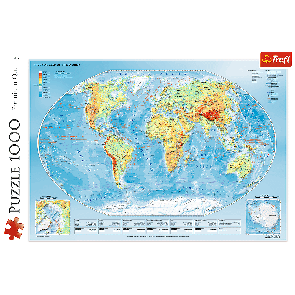 Trefl Pussel Map Of The World, 1000 Bitar - 2