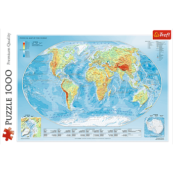 Trefl Pussel Map Of The World, 1000 Bitar