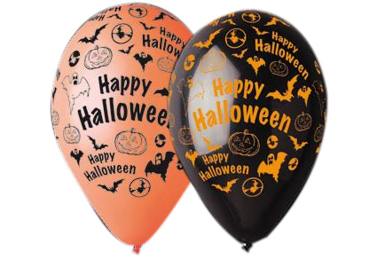 Ballonger Happy Halloween Svarta & Orange 10- pack - Ballongkungen