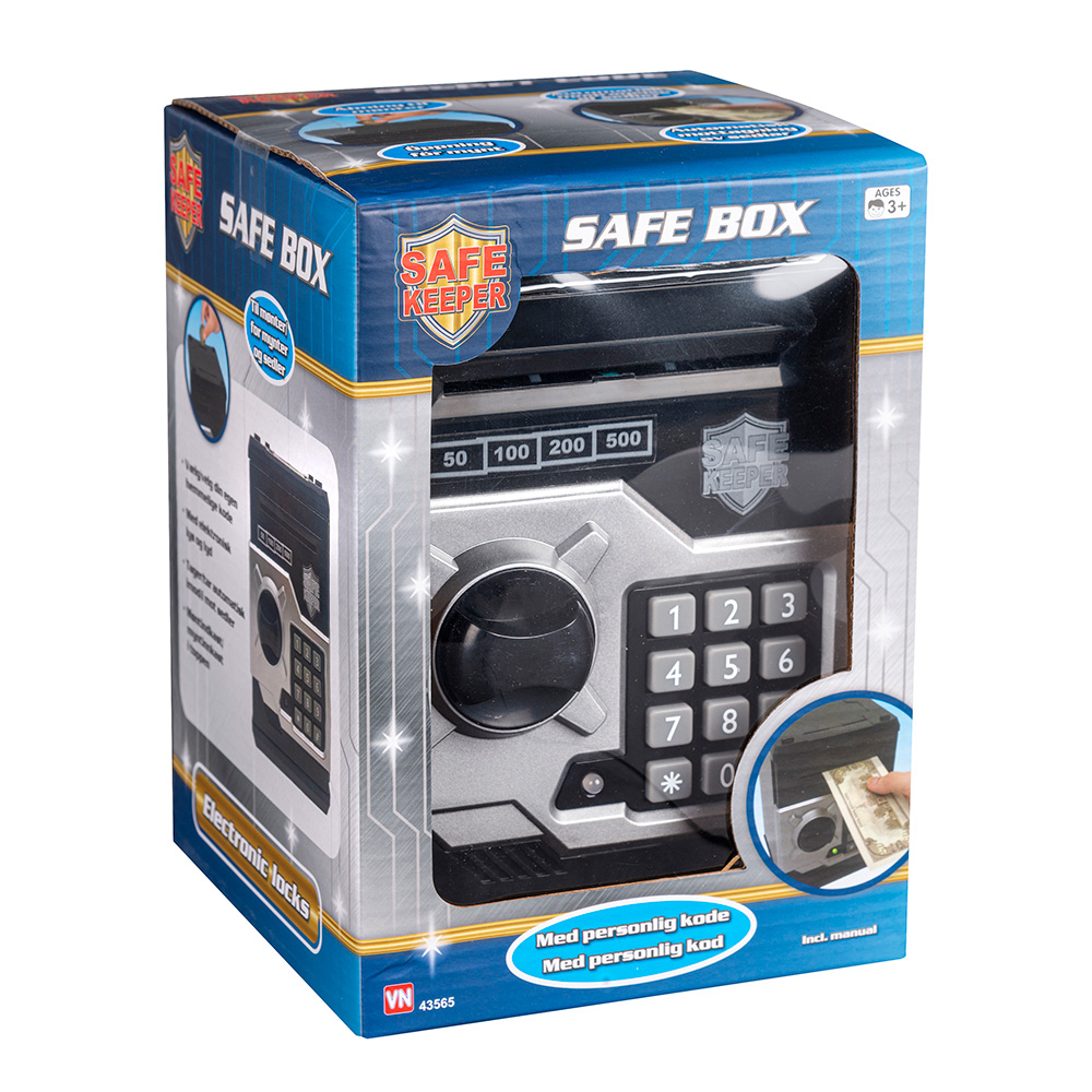 Safe Box med Kod, Svart - 2