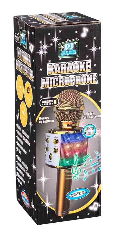 Karaoke Mikrofon med Högtalare och ljus
