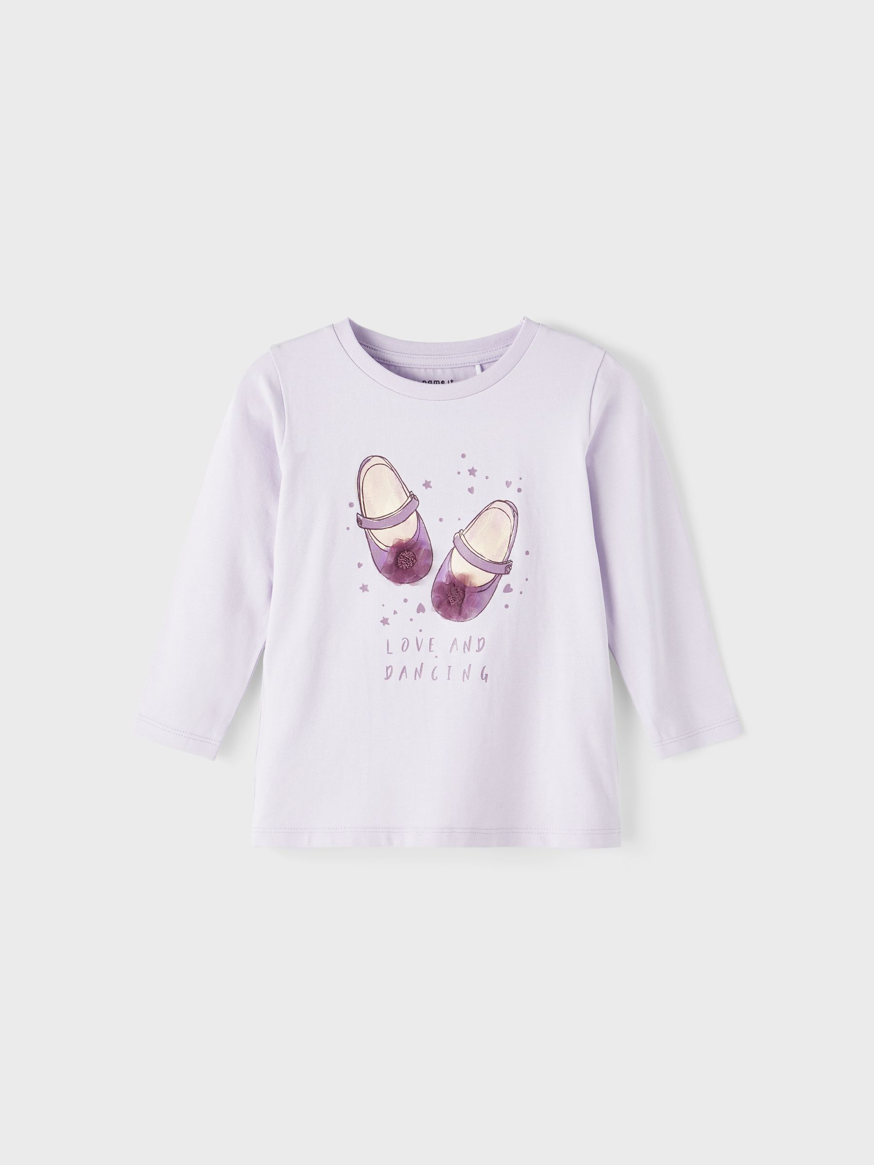 Name it Lila Top med Ballerina och Applikation Storlek 110
