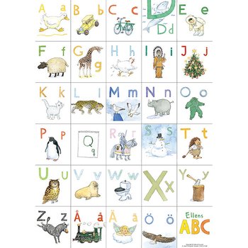 Ellens ABC affisch - Hjelm Förlag