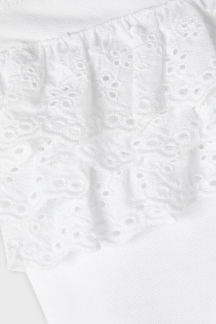 Name it Baby Leggings med Spets, Vit, Storlek 80 - 3