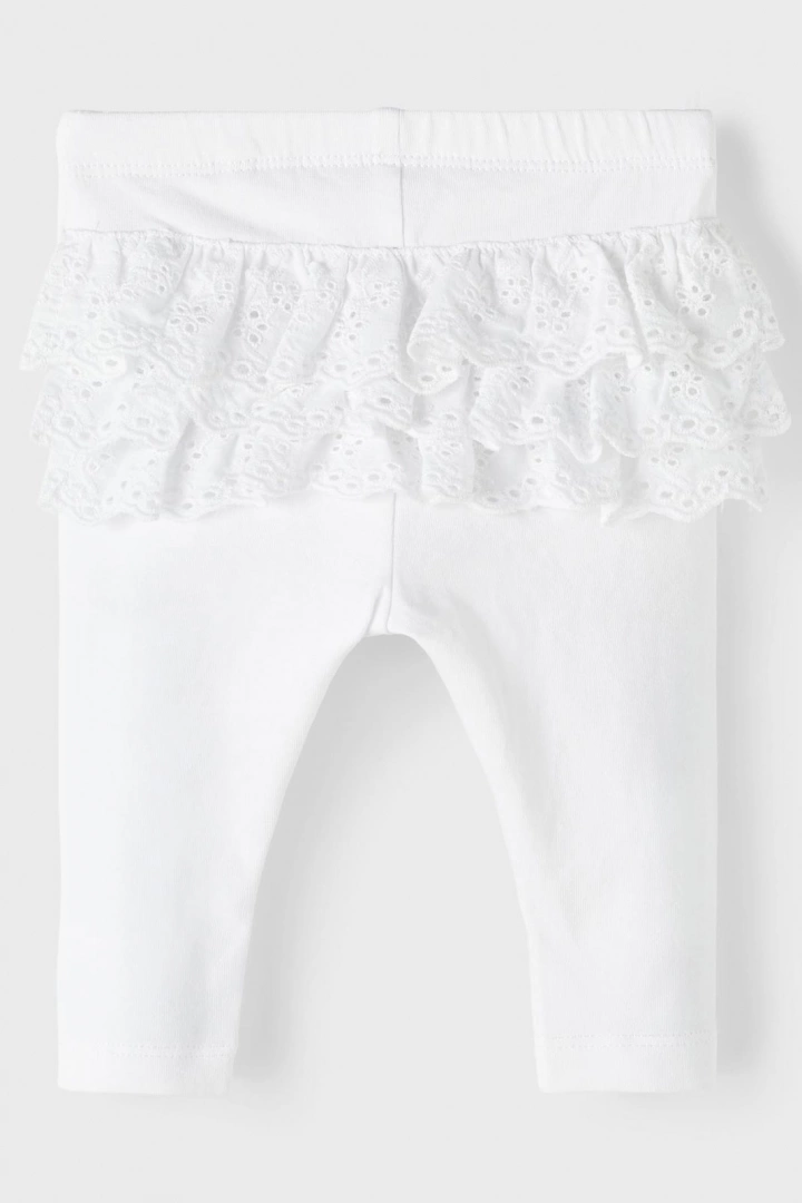 Name it Baby Leggings med Spets, Vit, Storlek 80