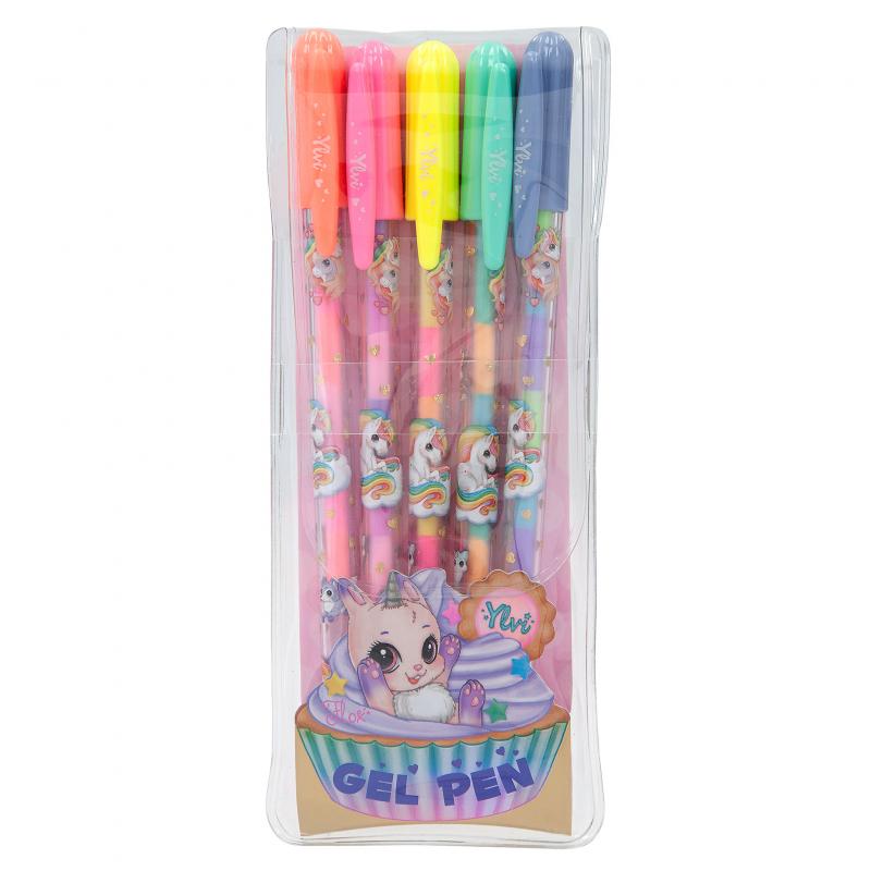 Ylvi Regnbågsgelpennor, 5-pack - 5