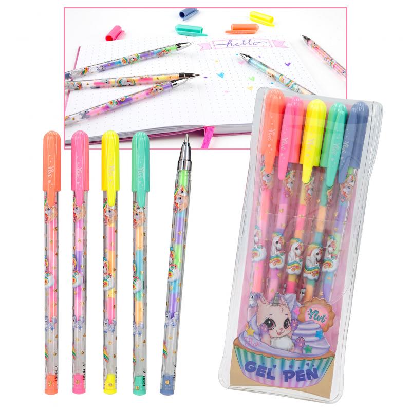 Ylvi Regnbågsgelpennor, 5-pack - 2