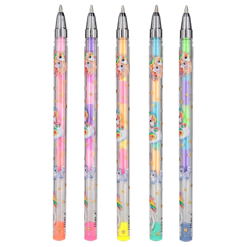 Ylvi Regnbågsgelpennor, 5-pack - 4