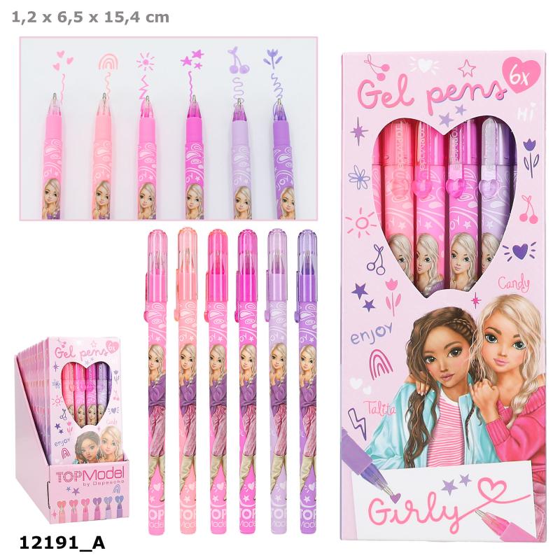 TOPModel Gelpennor Candy, 6-pack - 3