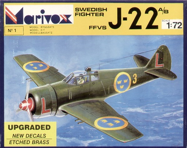 Marivox Modellflyg Swedish Fighter FFVS J-22 A/B 1:72 - Hobby Toys