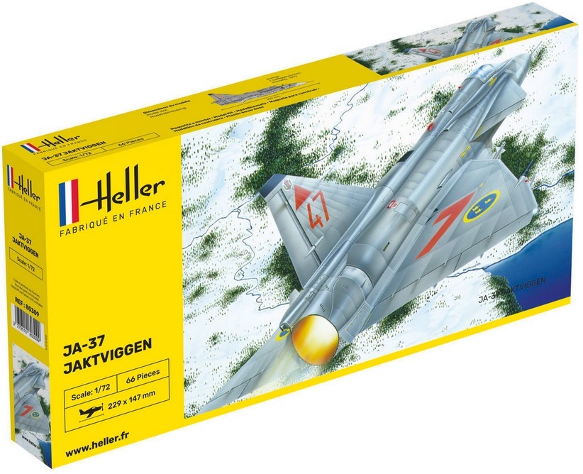 Heller Modellflyg  SAAB Ja-37 Jaktviggen 1:72 - Hobby Toys