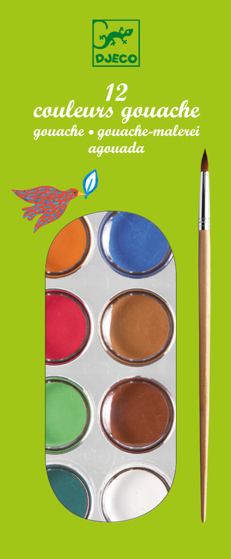 12 Color Cake, Vattenfärger 12 kakor - Djeco