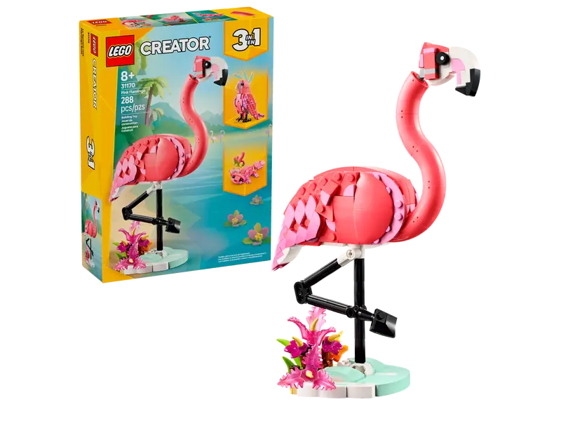 Lego Creator 3in 1 31170 Vilda Djur: Rosa Flamingo - 7