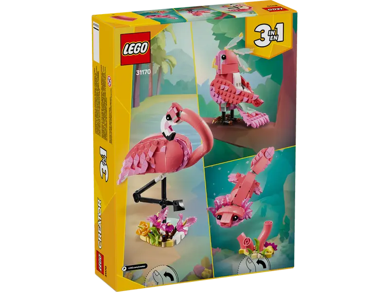 Lego Creator 3in 1 31170 Vilda Djur: Rosa Flamingo - 10