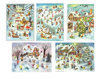 Stor Adventskalender Vinterbarn - Bromma Kortförlag