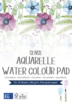 Sene Akvarellblock FSC® A5 200g 20 Blad