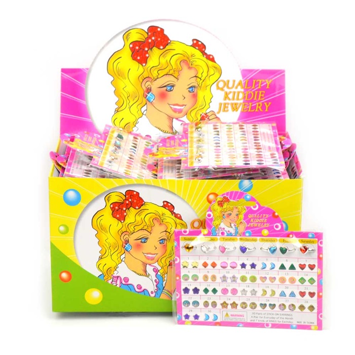 7 dagars smyckesset, Ringar och Öron stickers - Robetoys