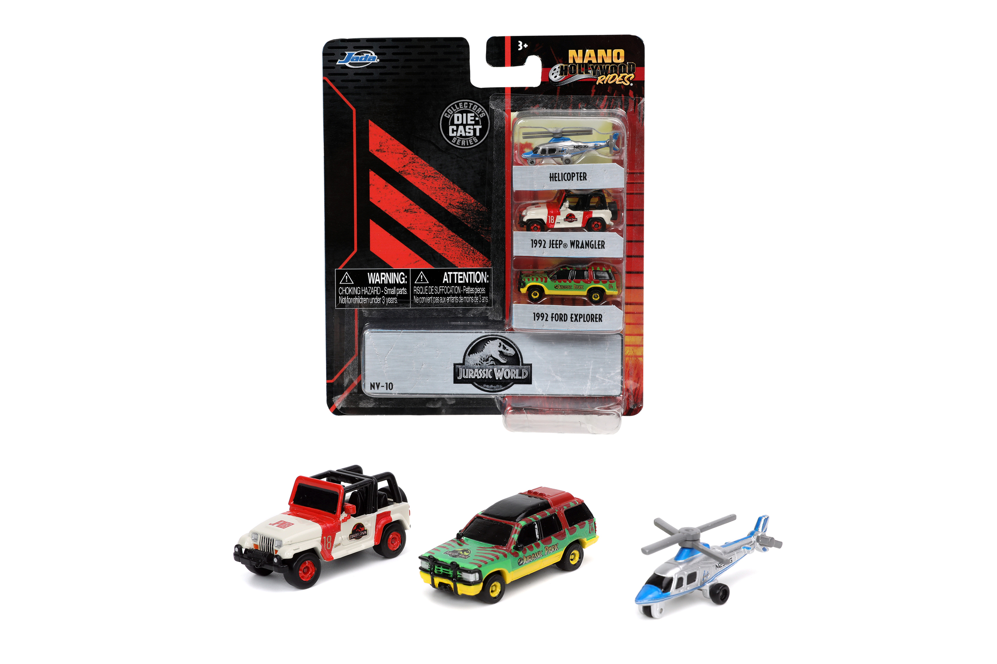 Jada Jurassic Park 3-Pack Nano Bilar - 2