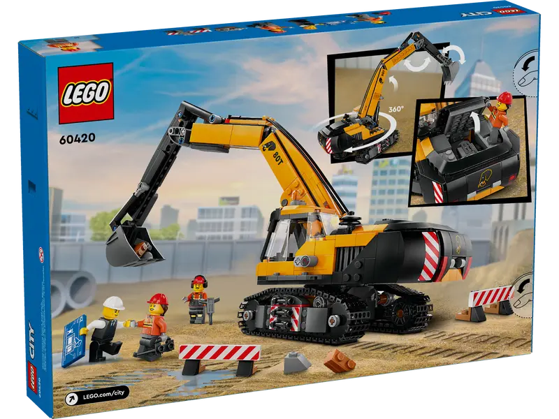 LEGO City 60420 Gul Grävmaskin - 8