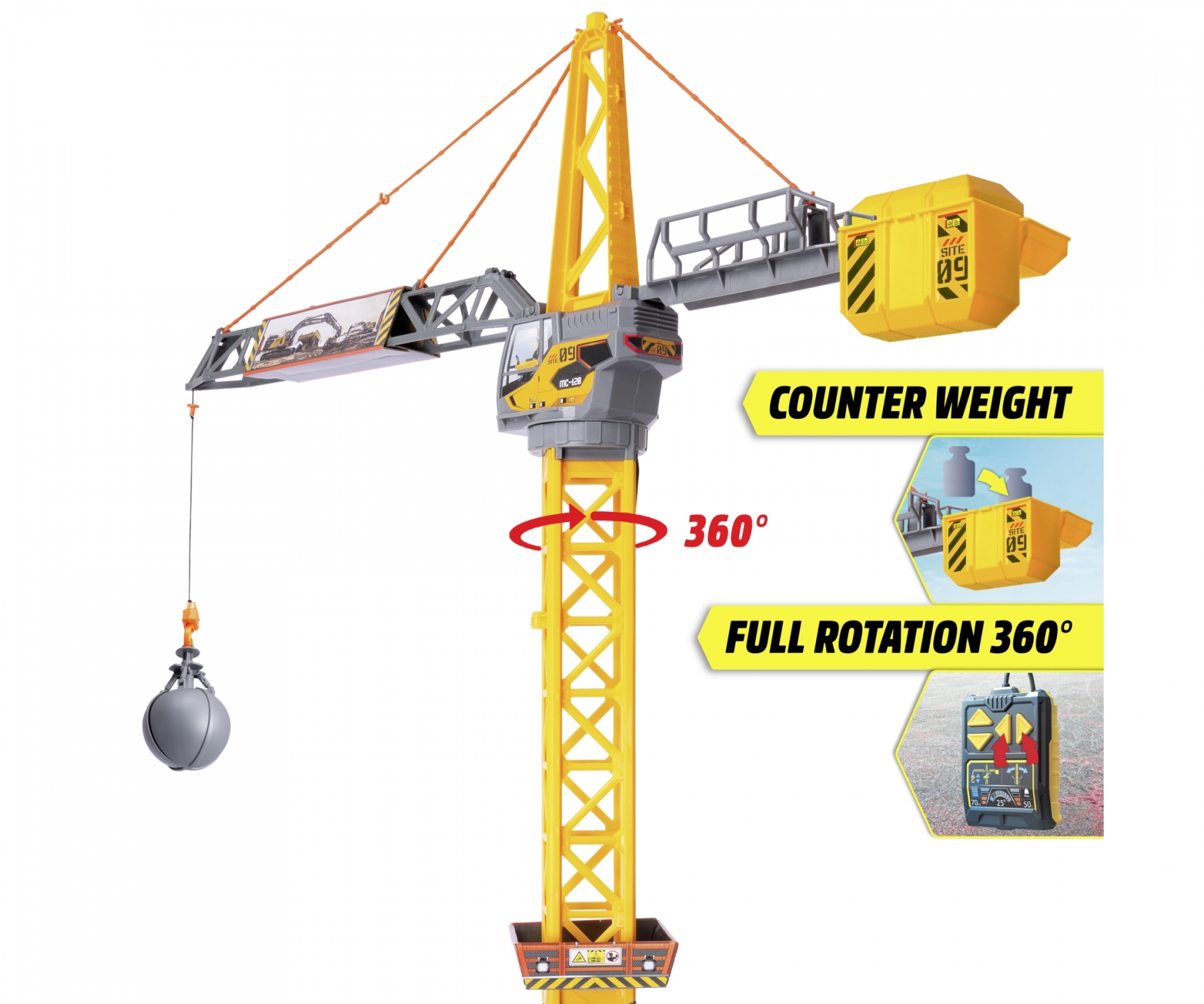 Dickie Toys Lyftkran, Mighty Crane - 3