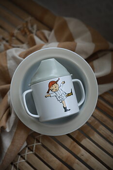Pippi Cirkus, Sugkoppstallrik, Beige - Rätt Start
