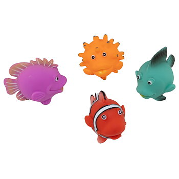 Badleksak, Korallfiskar, 4-pack - Rätt Start