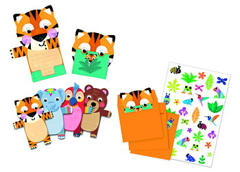 Inbjudningskort för Barn, Wild animals invitation cards - Djeco