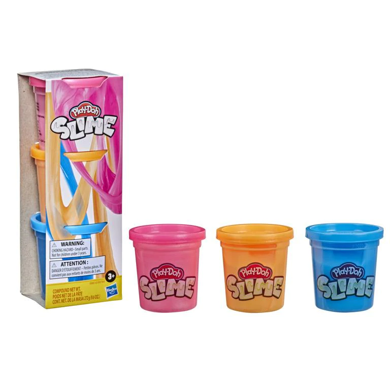 Play-Doh Slime 3-Pack, Orange Blå Rosa