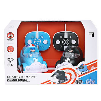 Sharper Image RC Radiostyrd Bil 2-Pack Polis och Tjuv