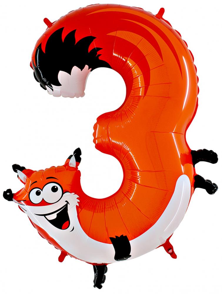 Stor Sifferballong i Folie 3, Animaloons