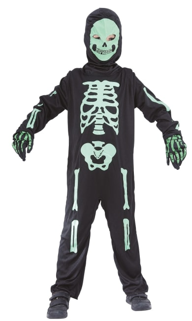 Utklädning Halloween Skeleton Storlek 130-140 cm