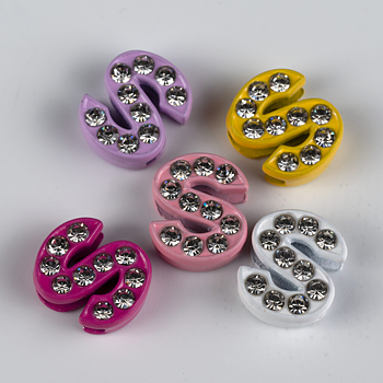 Berlock med Strass & Färg Bostav S - Busy Lizzie