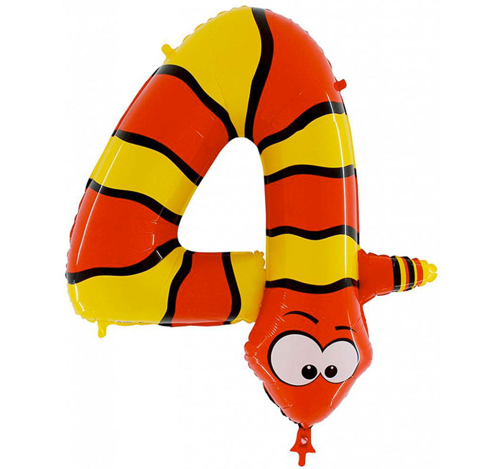 Stor Sifferballong i Folie 4, Animaloons