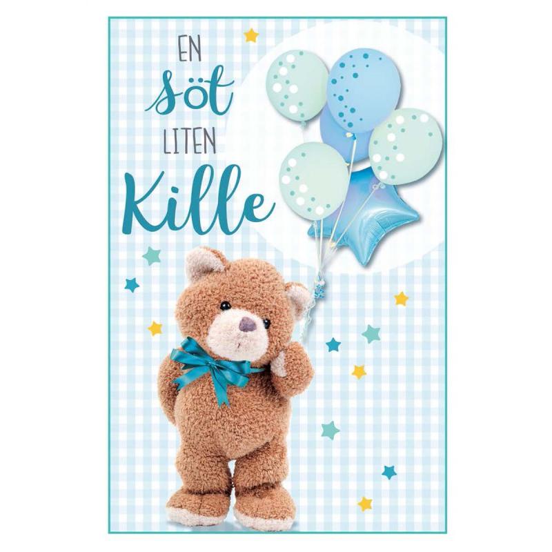 Barnkort Dubbel Popzzz Till en Söt Kille  - Spader