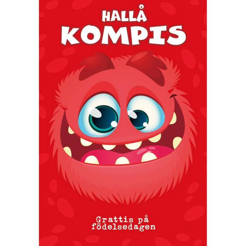 Dubbelt Barnkort Popzzz Monster  - Spader