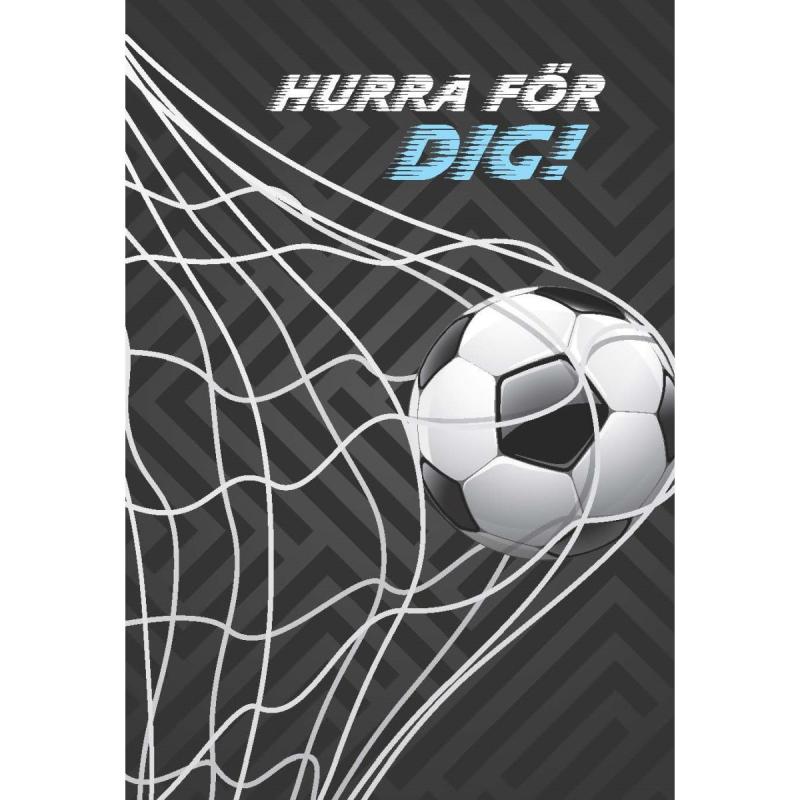 Dubbelt Barnkort Hurra för dig Fotboll  - Spader